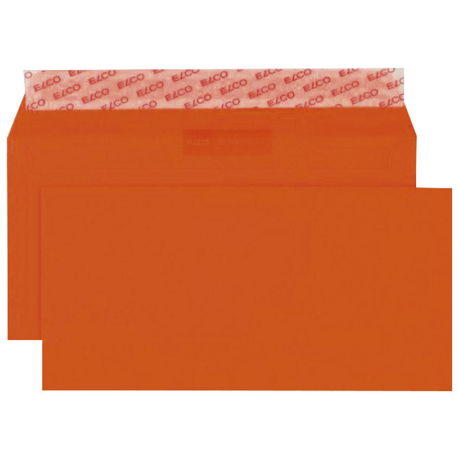 Barvne ovojnice 11x23cm trake pk25 elco oranžne