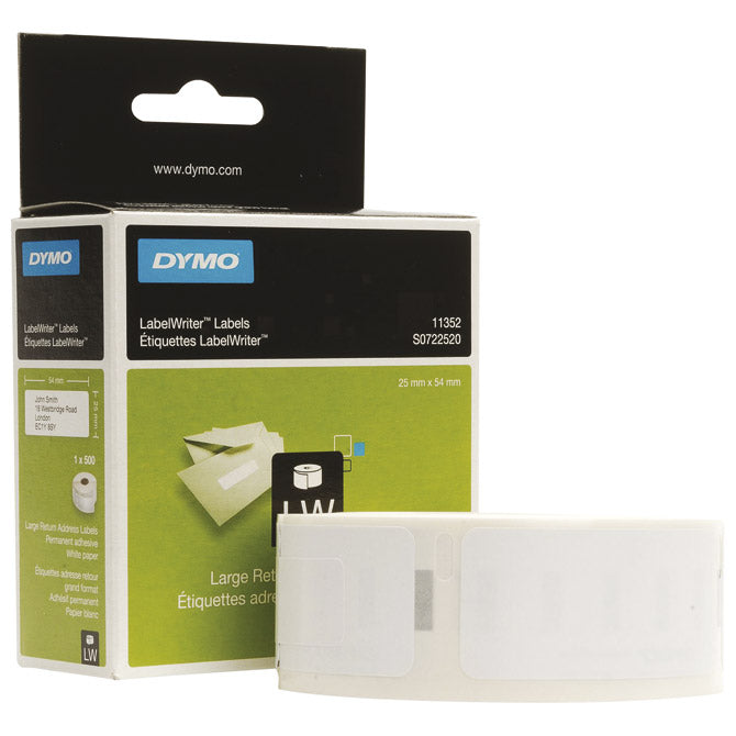 NALEPKE V ROLI- 54X 25MM DYMO 11352 BELE BLISTER