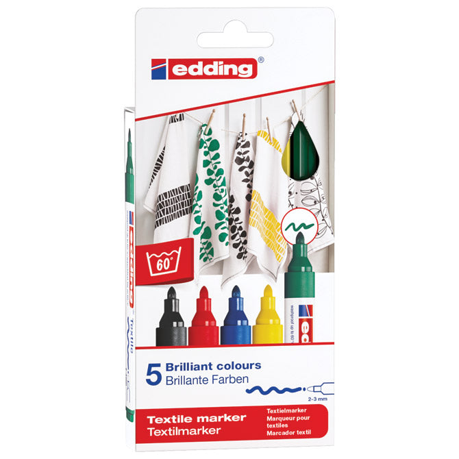 OZNAČEVALEC ZA TEKSTIL 2-3MM PK5 EDDING 4500 BLISTER