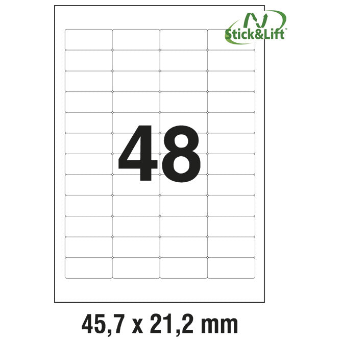 ETIKETE ILK 45,7X21,2MM ODLEPNJIVE PK25L ZWECKFORM L4736REV-25