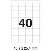 ETIKETE LK 45,7X25,4MM POLIESTER PK25L ZWECKFORM L4770-25 PROZORNE
