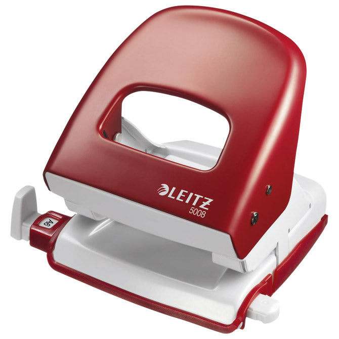 Luknjač 2 luknji do 30 listov leitz 50080025 rdeč