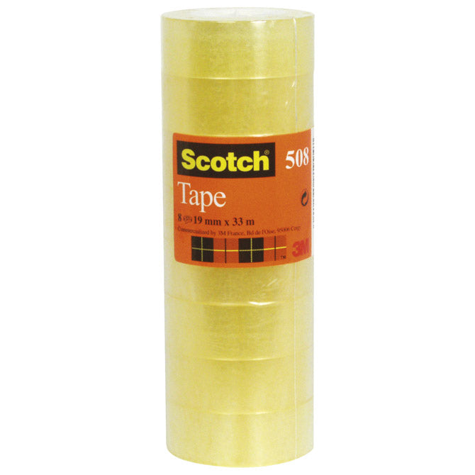 Traka ljepljiva 19mm/33m pk8 scotch 508 3m.prozirna