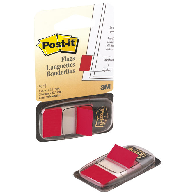 ZASTAVICA 25,4X43,2MM 50L POST-IT 3M.680-1 RDEČA BLISTER