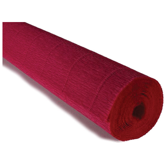 Papir krepa 180g 50x250cm cartotecnica rossi 586 temno rdeč