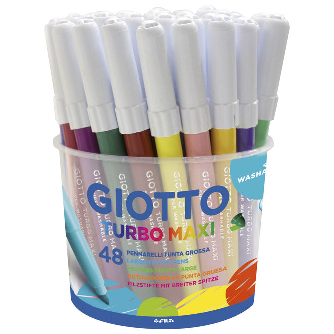 FLOMASTER ŠOLSKI 48BARV (12BARVx4KOM) V PP POSODI GIOTTO MAXI FILA 5214
