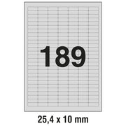 ETIKETE LASER 25,4X10MM POLIESTER PK20L ZWECKFORM L6008-20 SREBRNE