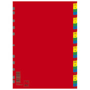 Plastični separator A4 številke 1-31 barvni donau 7736095pl-99
