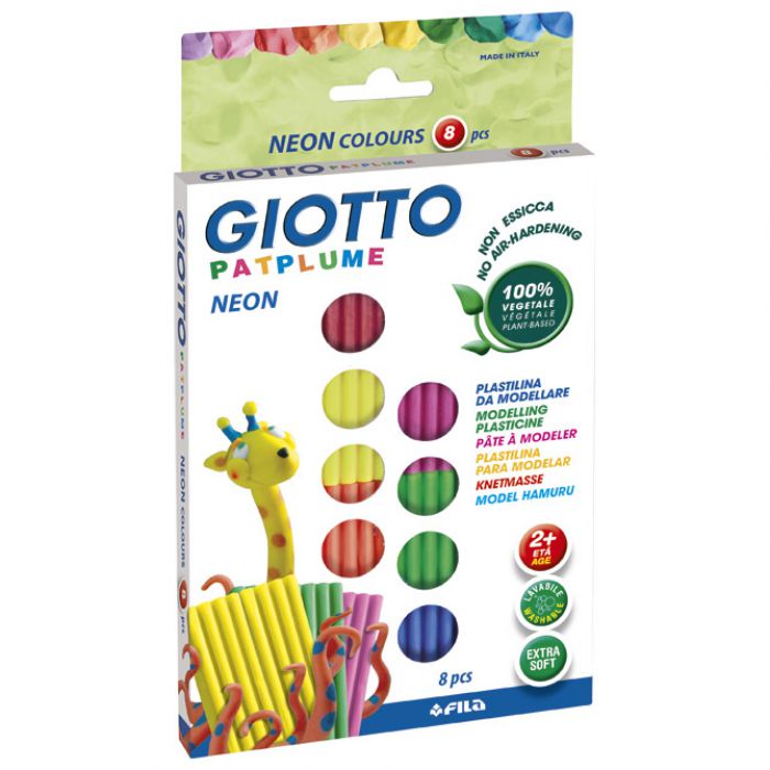 PLASTELIN  8NEON BOJAX33G EXTRA SOFT GIOTTO FILA 513200 BLISTER * DO ISTEKA ZALIHA