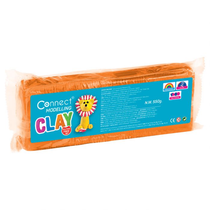 PLASTELIN 550G  PLUS  PLASTIČNI NOŽIĆ CONNECT NARANČASTI