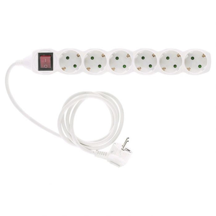KABEL PRODUŽNI S PREKIDAČEM 6RUPA/3M ENTAC BIJELI BLISTER * DO ISTEKA ZALIHA