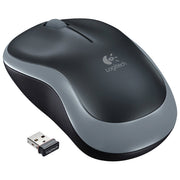 Miška usb 3 gumbi optični brezžična m185 logitech sivo/črni blister