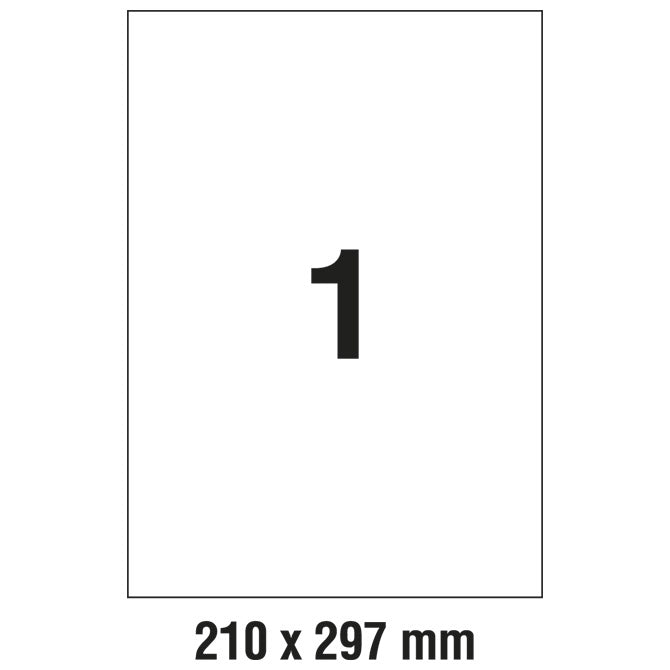 ETIKETE LK 210X297MM POLYESTER PK25L ZWECKFORM L7567-25 PROZIRNE (MLIJEČNO)