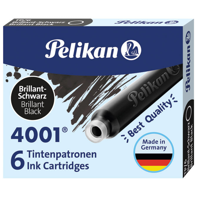 Tinta za nalivpero patrone pk6 4001 pelikan 301218 crna