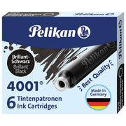 Tinta za nalivpero patrone pk6 4001 pelikan 301218 crna
