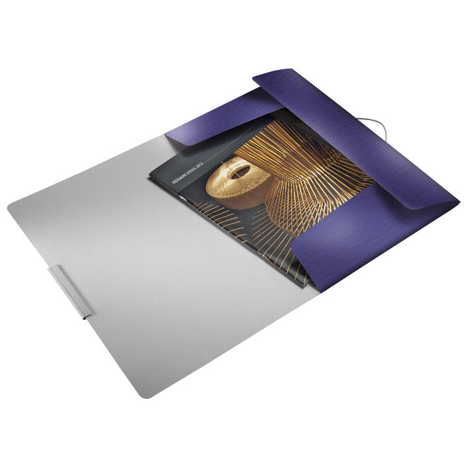 FASCIKL KLAPA S GUMICOM PP A4 STYLE LEITZ 39770069 TAMNO PLAVI