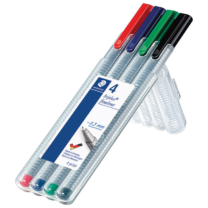 Flomaster fineliner 0,3mm pk4 triplus staedtler 334 sb4