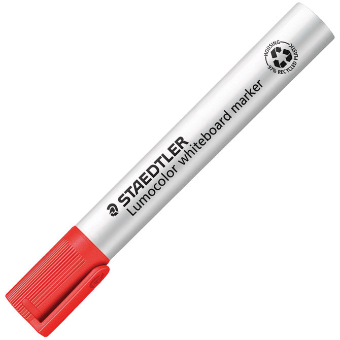 MARKER ZA BIJELU PLOČU 2MM RECIKLIRANI LUMOCOLOR STAEDTLER 351-2 CRVENI