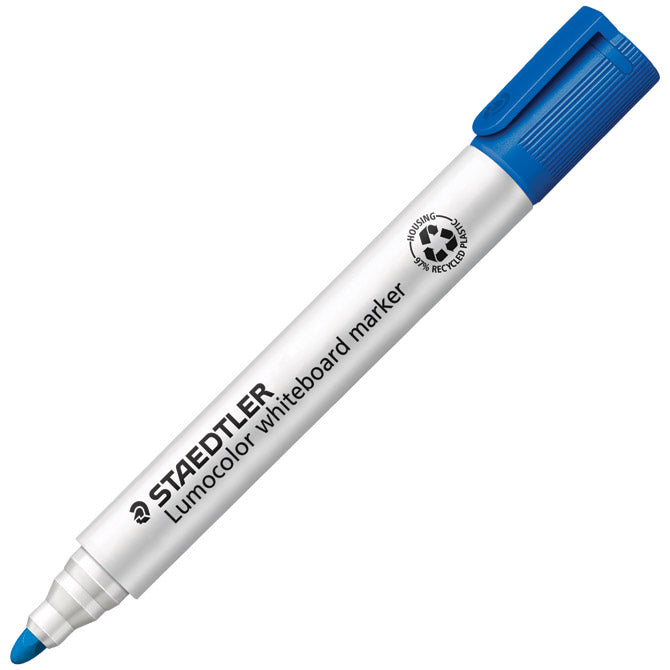 MARKER ZA BIJELU PLOČU 2MM RECIKLIRANI LUMOCOLOR STAEDTLER 351-3 PLAVI