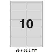 ETIKETE LASER  96X50,8MM POLYESTER PK20L ZWECKFORM L6012-20 SREBRNE