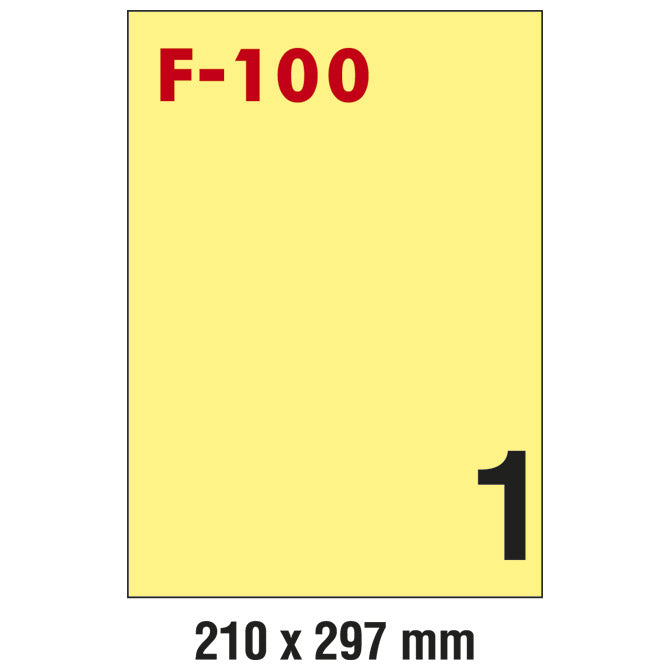 ETIKETE ILK 210X297MM PK100L FORNAX F-100 RUMENE
