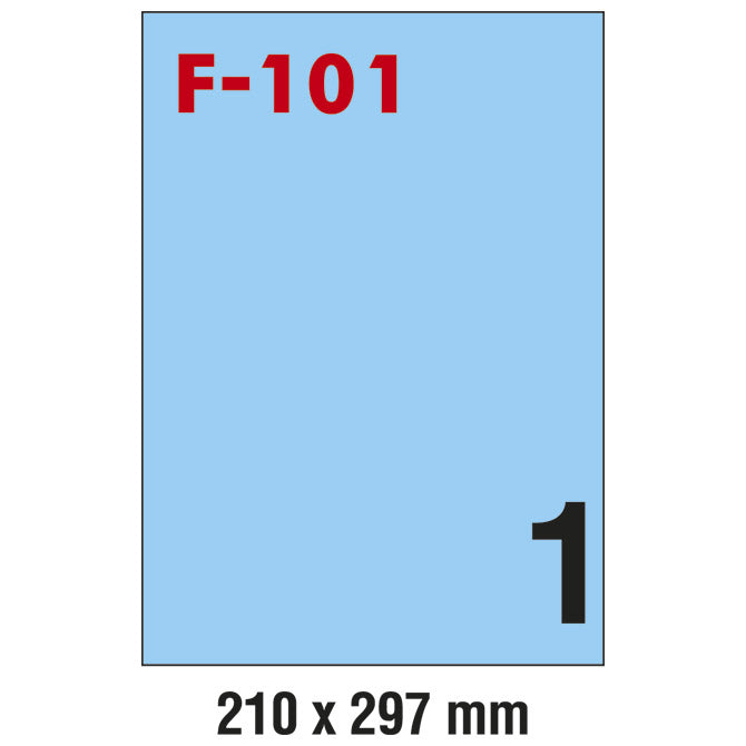 ETIKETE ILK 210X297MM PK100L FORNAX F-101 MODRE