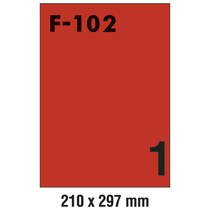 ETIKETE ILK 210X297MM PK100L FORNAX F-102 RDEČE