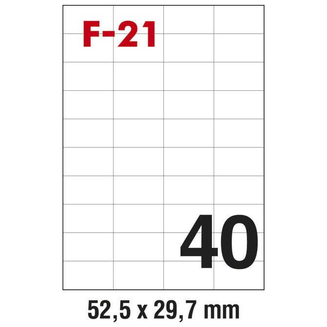 ETIKETE ILK  52,5X29,7MM PK100L FORNAX F-21