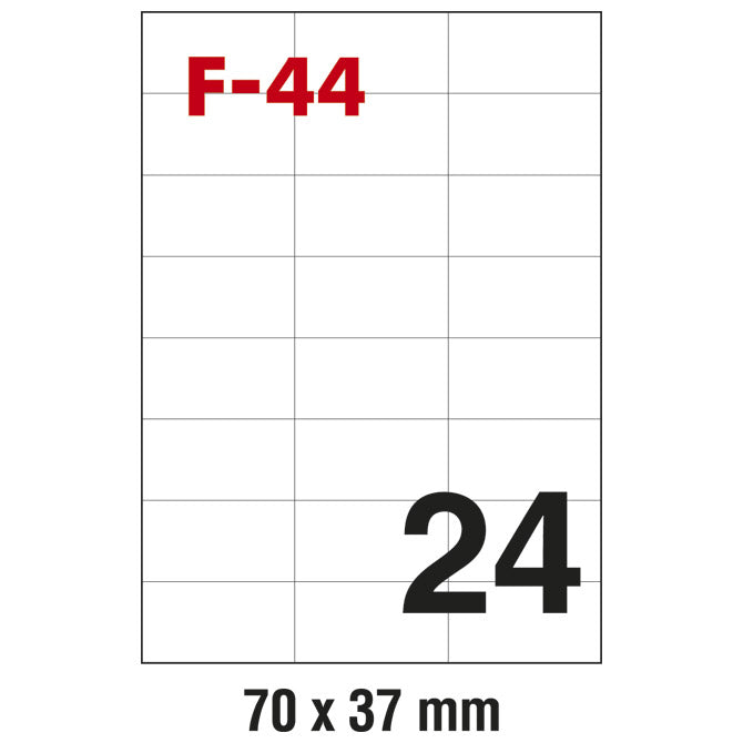 ETIKETE ILK  70X37MM PK100L FORNAX F-44