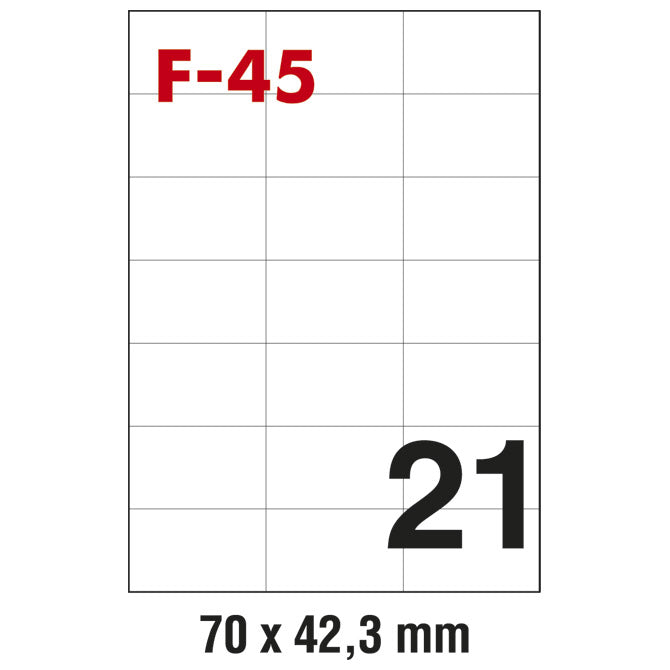 ETIKETE ILK 70X42,3MM PK100L FORNAX F-45