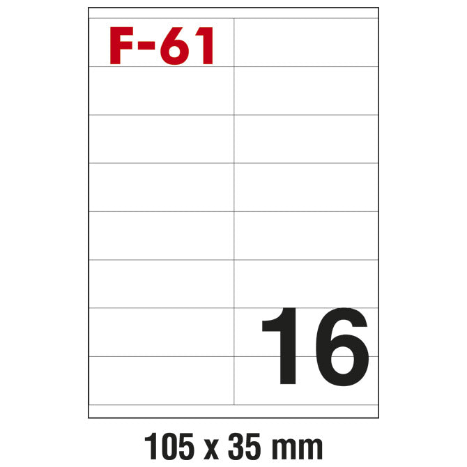 ETIKETE ILK 105X35MM PK100L FORNAX F-61