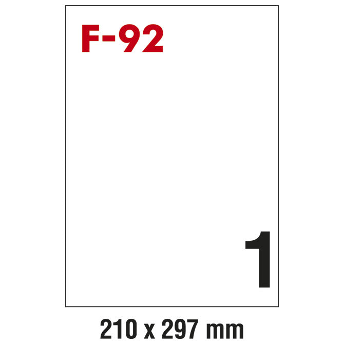 ETIKETE ILK 210X297MM PK100L FORNAX F-92