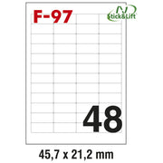 ETIKETE ILK  45,7X21,2MM ODLEPILNE PK100L FORNAX F-97