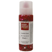 Lepilo z bleščicami konfetov 50ml srca knorr prandell 21-8099206 rdeče