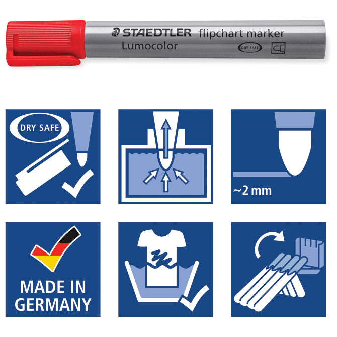 Marker flipchart 2 mm lumocolor staedtler 356-3 moder