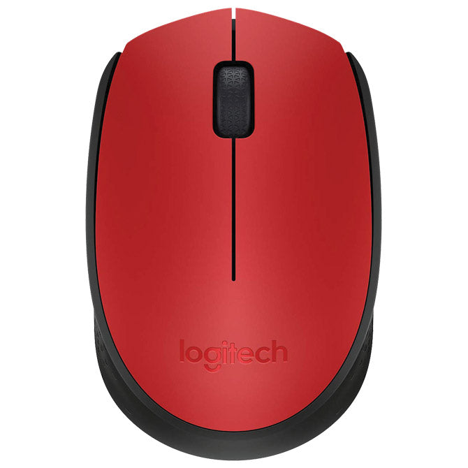 MIŠ USB 3 TIPKE OPTIČNI BREZŽIČNI M171 LOGITECH RDEČA/ČRNA BLISTER