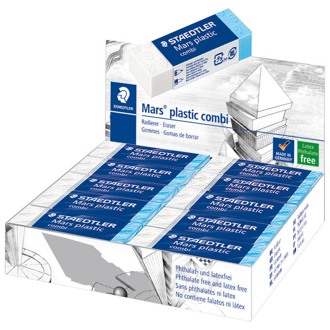 GUMICA MARS PLASTIC COMBI STAEDTLER 526 508 BIJELA/PLAVA-KOMAD