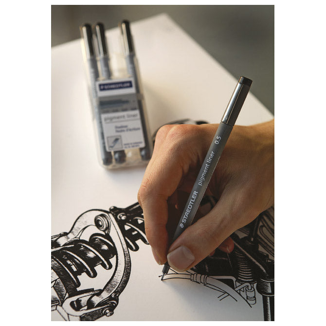 FLOMASTER ZA TEHNIČNO RISANJE 0,05MM PIGMENT LINER STAEDTLER 308 005-9 ČRN