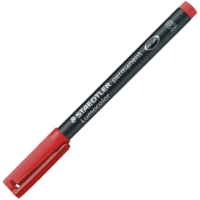 MARKER PERMANENTNI 1-2,5MM RECIKLIRANI LUMOCOLOR STAEDTLER 314-2 CRVENI