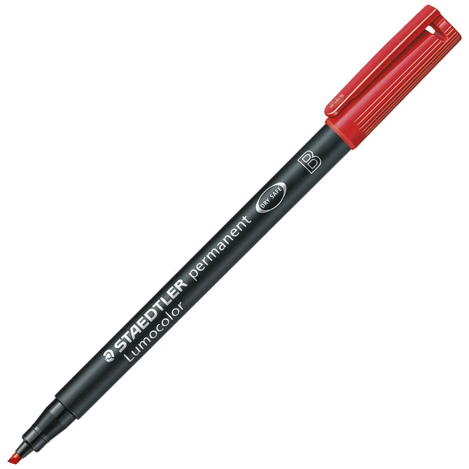 MARKER PERMANENTNI 1-2,5MM RECIKLIRANI LUMOCOLOR STAEDTLER 314-2 CRVENI