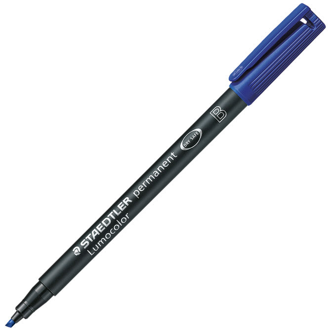 OZNAČEVALEC PERMANENTNI 1-2,5MM RECIKLIRAN LUMOCOLOR STAEDTLER 314-3 MODRI