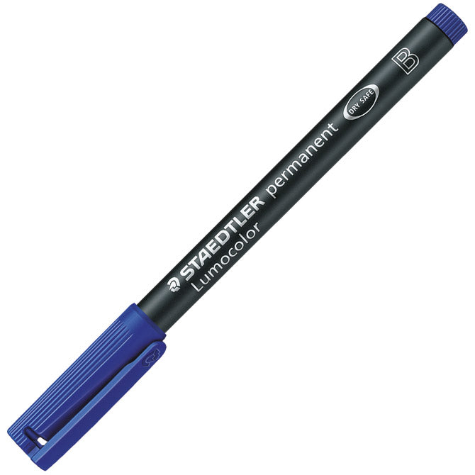 OZNAČEVALEC PERMANENTNI 1-2,5MM RECIKLIRAN LUMOCOLOR STAEDTLER 314-3 MODRI