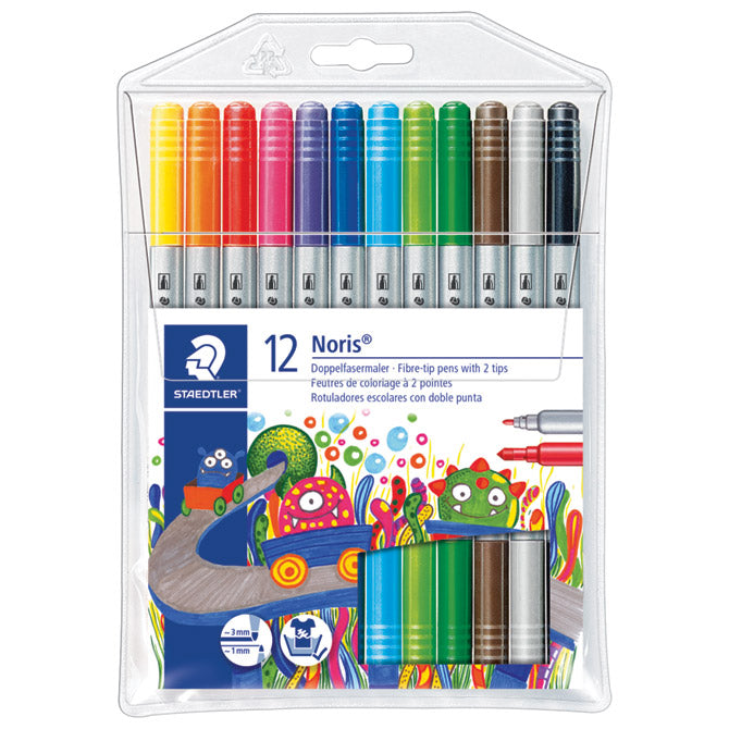 FLOMASTER ŠKOLSKI  12BOJA OBOSTRANI NORIS STAEDTLER 320 NWP12