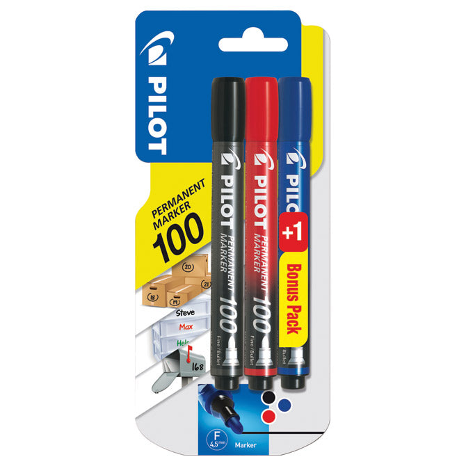 MARKER PERMANENTNI 1MM OKRUGLI VRH PK2 PLUS 1 GRATIS PILOT SCA-100 SORTIRANO BLISTER