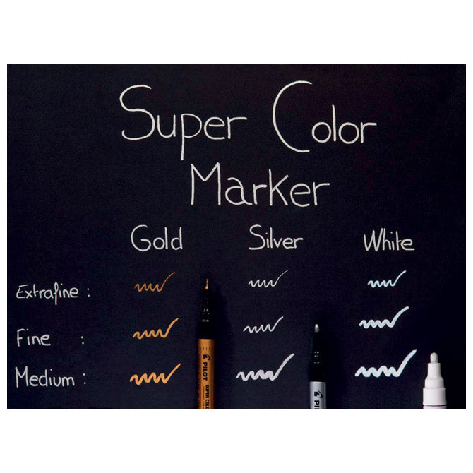 Marker permanentni 2mm okrugli vrh super color pilot sc-s-m srebrni