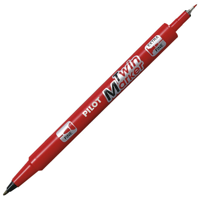 MARKER PERMANENTNI OBOSTRANI TWIN MARKER BEGREEN PILOT SCA-TM-R-BG CRVENI