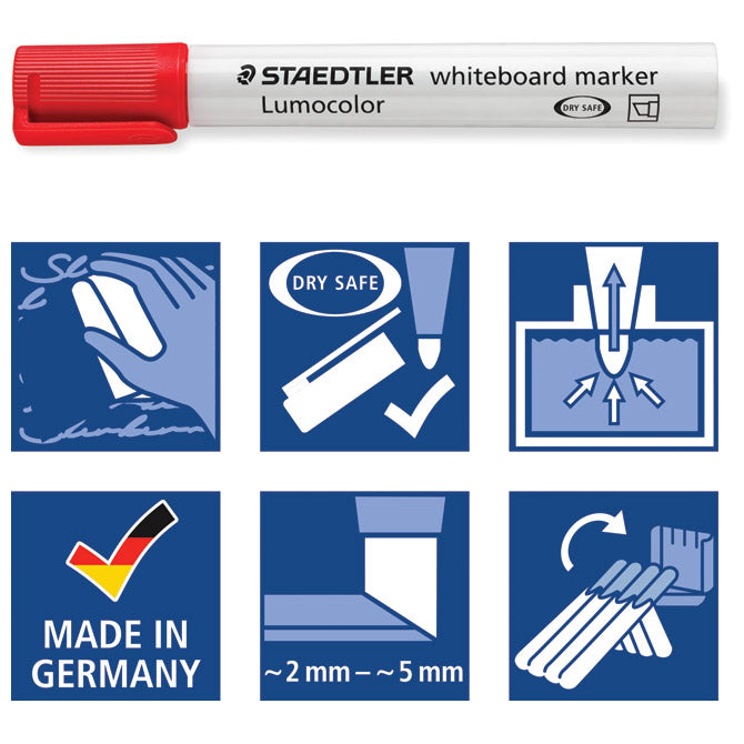 MARKER ZA BIJELU PLOČU 2-5MM RECIKLIRANI LUMOCOLOR STAEDTLER 351 B-9 CRNI