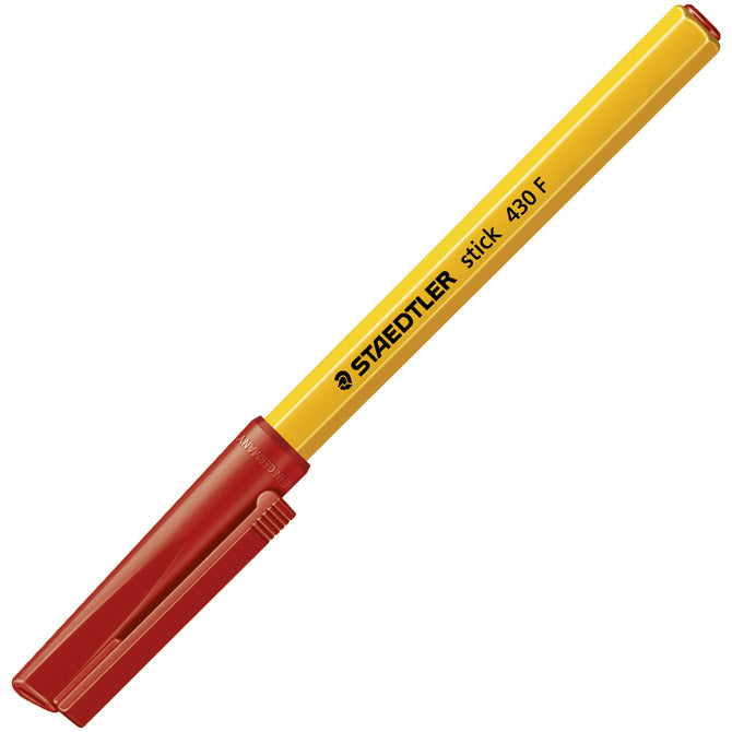 Kemični svinčnik stick staedtler 430 f-2 rdeča