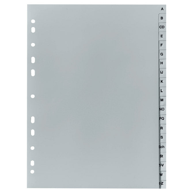 PREGRADA PLASTIČNA A4 A-Z 20L HERLITZ 10843522 SIVA