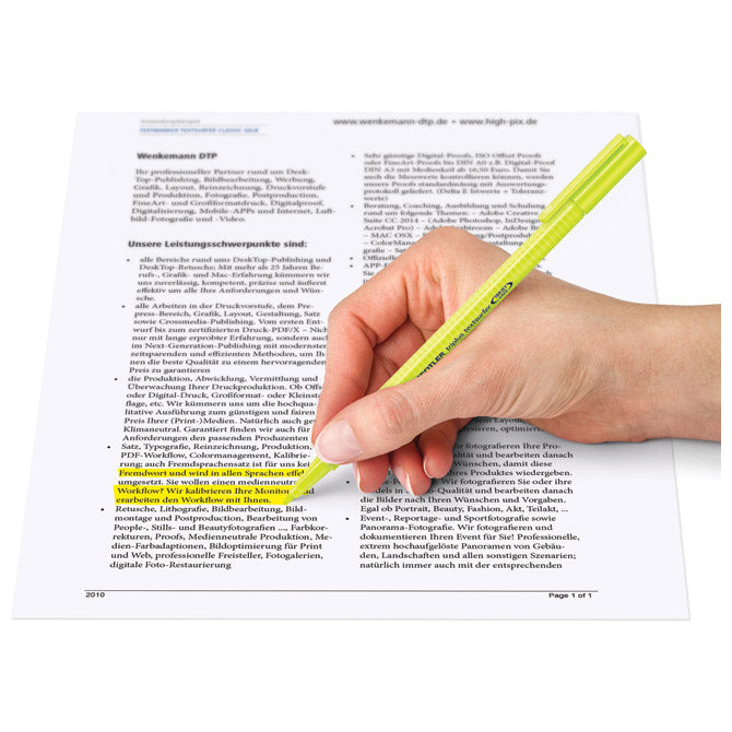 Signir 1-4mm neon Triplus Staedtler 362-1 rumena